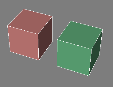 Editable Mesh (красный), Editable Poly (зеленый)